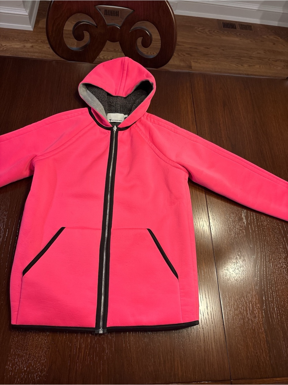 Alexander Wang Woman’s Neon Pink Hooded Zip Jacket- RARE